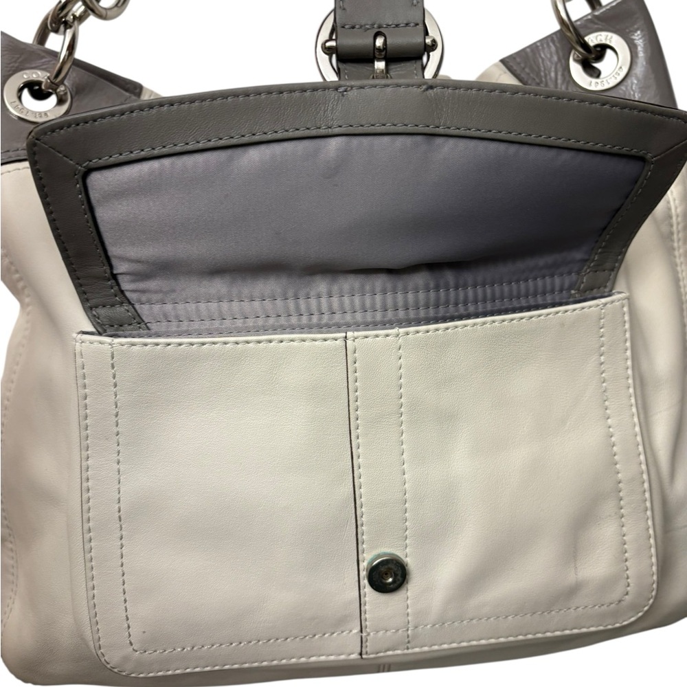 Coach Cream and Gray Shoulder Bag - Picture 4 of 9